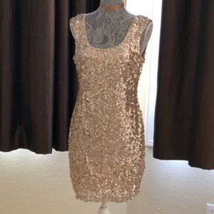 Guess sequin rose gold and silver dress. Size 4